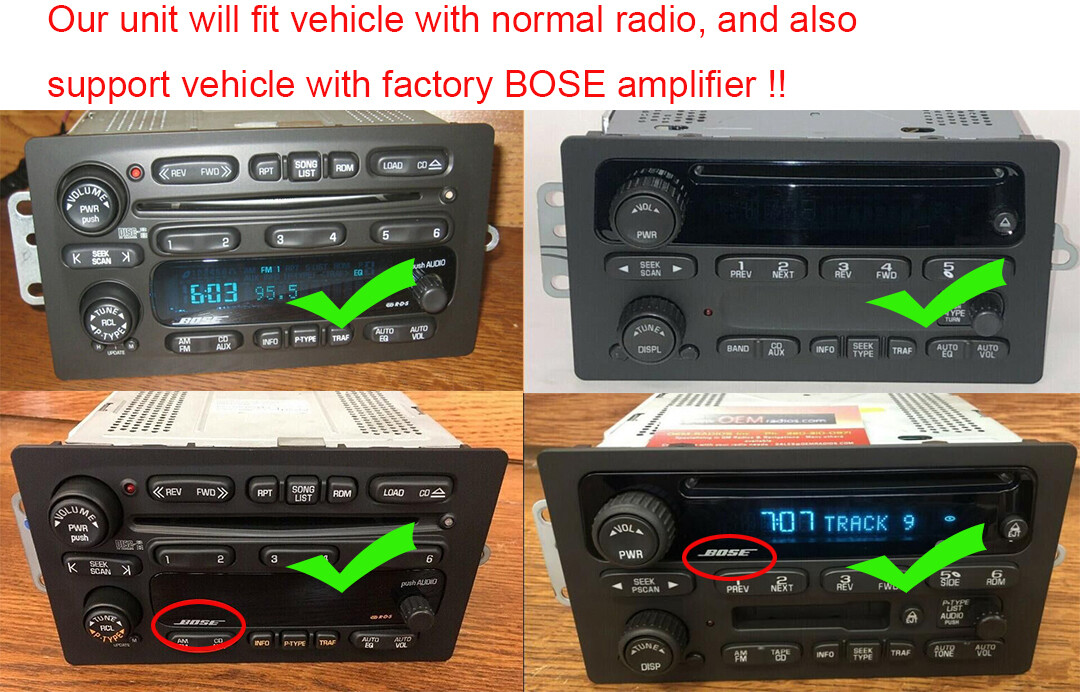 For 2003 2004 2005 2006 GMC Chevrolet Android 13 CarPlay Car Stereo Radio GPS