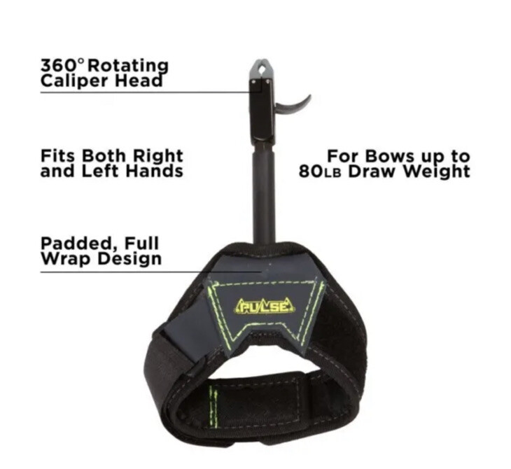 Archery Caliper Release Allen™ RIGOR 360° Rotating Head Adjustable Wrist 80#
