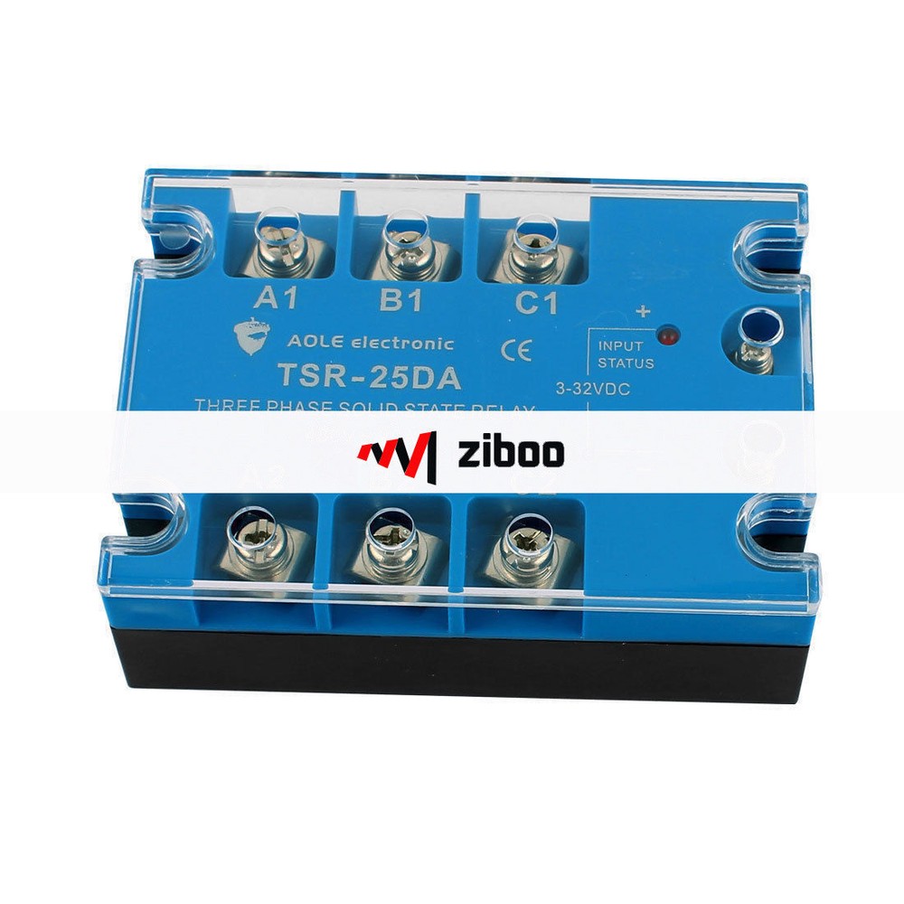 TSR-25DA 3 Phase Solid State Relay Module DC to AC 3-32VDC to 480VAC 25A✦Kd