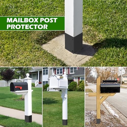 Adjustable Post Protector, 304 Stainless Steel Mailbox Post Protector, Post