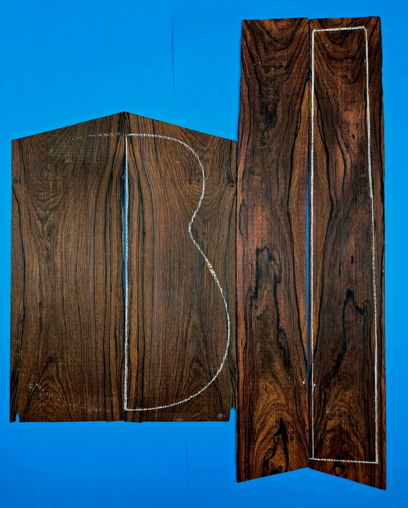 Cocobolo guitar back and sides set CO101