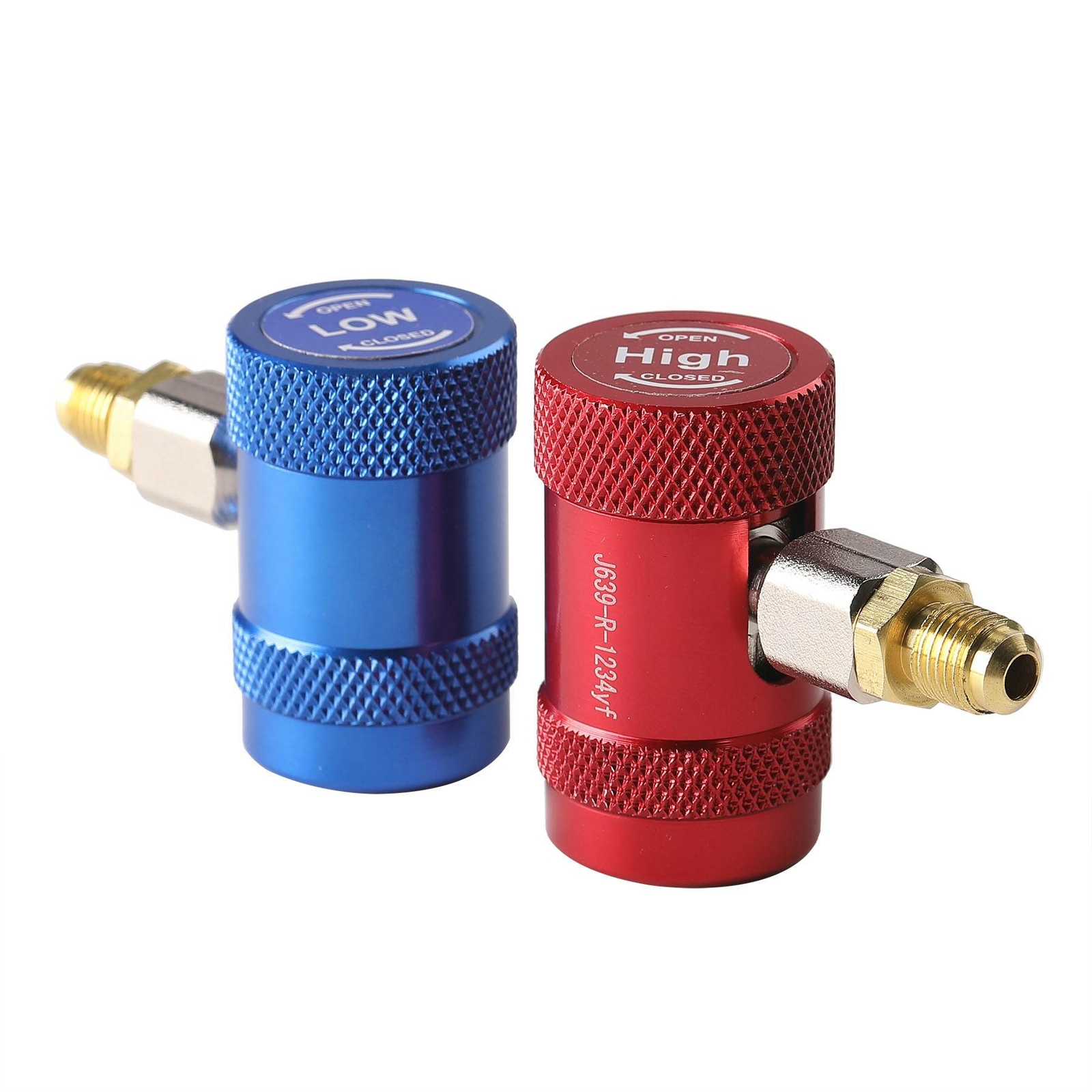 2Pc R1234yf Quick Connector Adapter Coupler Auto A/C Manifold Gauge Set Low/High