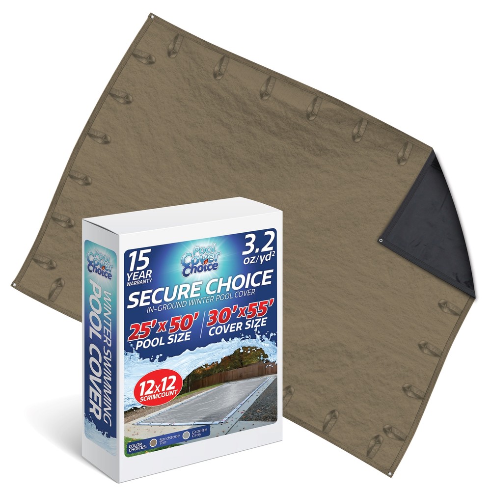 PoolCoverChoice Winter Swimming Pool Cover for 25 ft x 50 ft Rectangular Pool