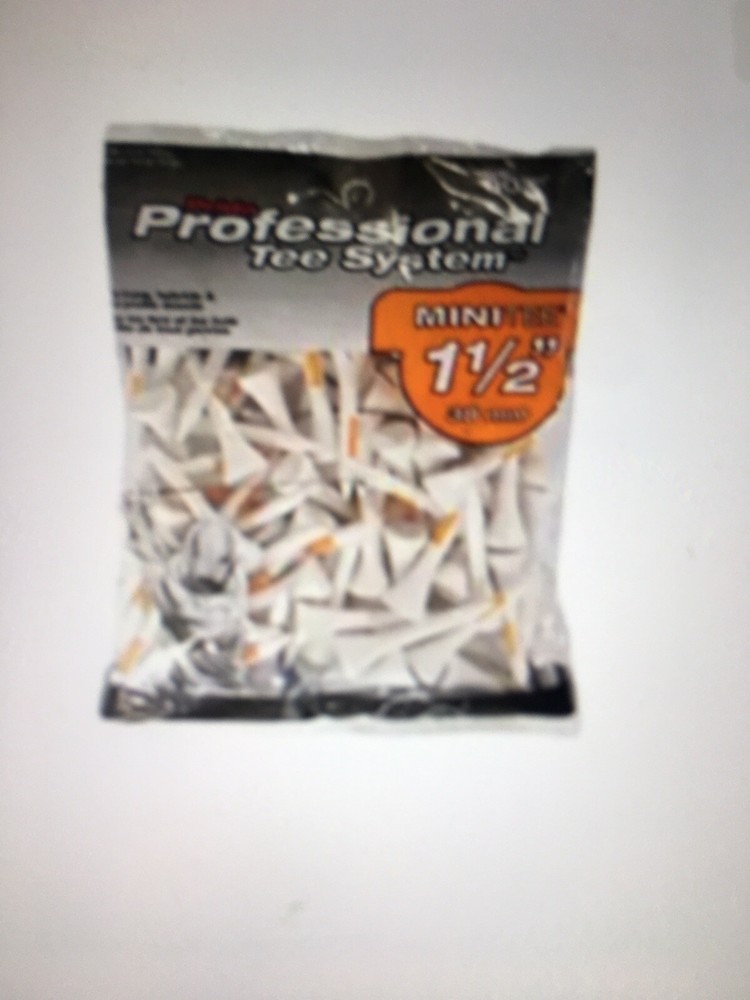 Pride 1 1/2” White Tees with Orange ( 90 Per Bag )