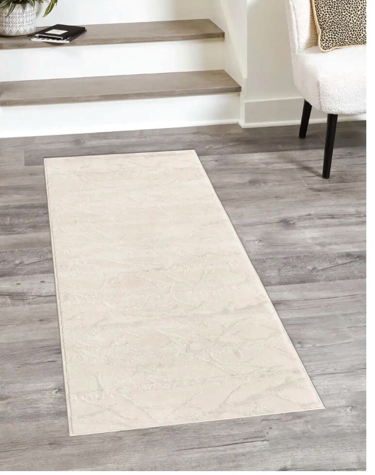 Unique Loom Finsbury Collection Ivory Color Floor Runner Area Rug 2' x 6' NEW