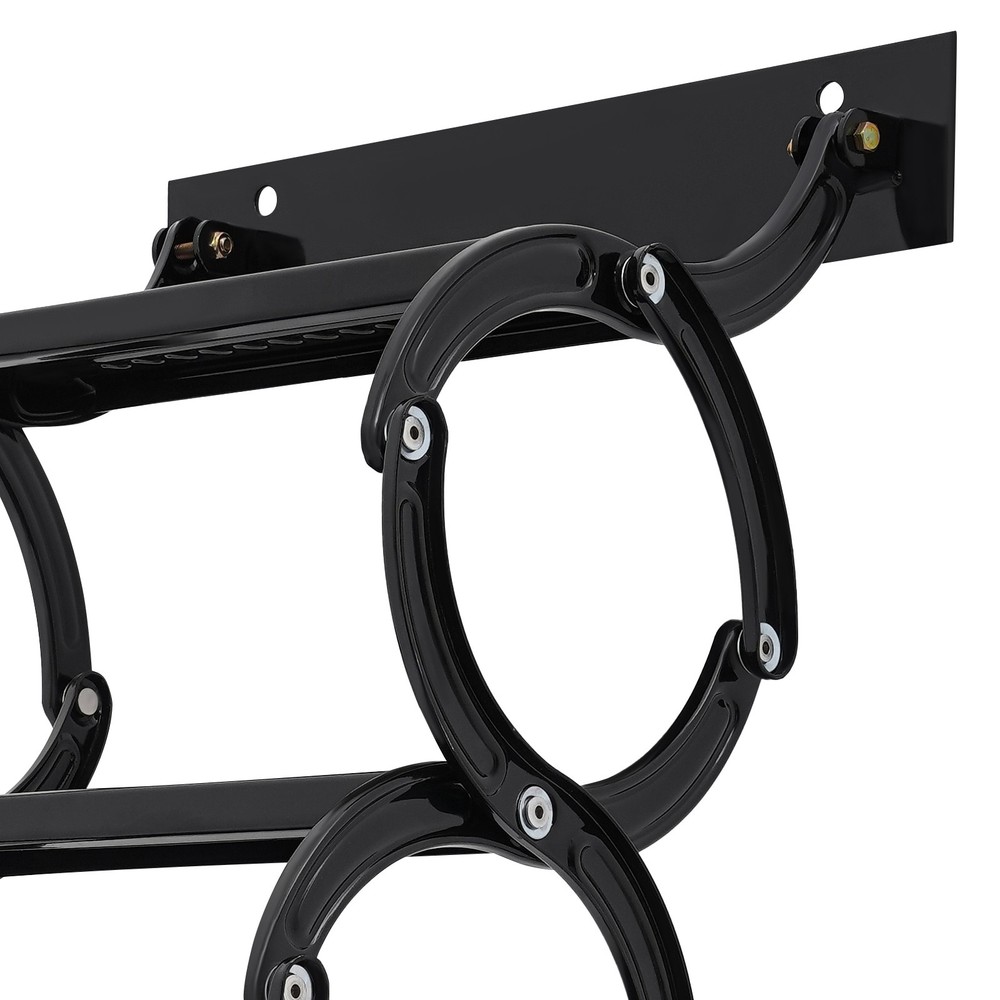 4 Steps Wall Mounted Attic Ladder, Pull Down Telescoping Step Ladder, Black New~