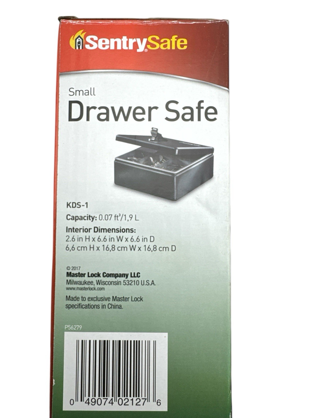 SentrySafe KDS1 Small Drawer Safe Cash Box Key Lock with Tray (OB)