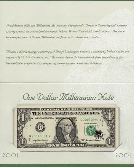 BEP 2001 Millennium Note