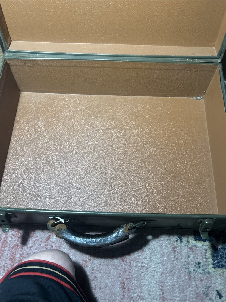 WW2 Avaiators Military Suitcase Markings Named Navy Delta UGA Eastern Deco Cool