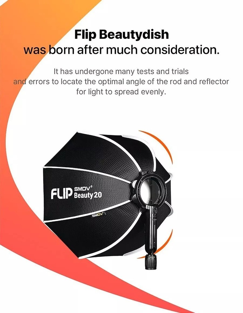 SMDV SPEED-BOX FLIP BEAUTY 20 Quick Soft-box Diffuser for S-Light S-Lite Flash
