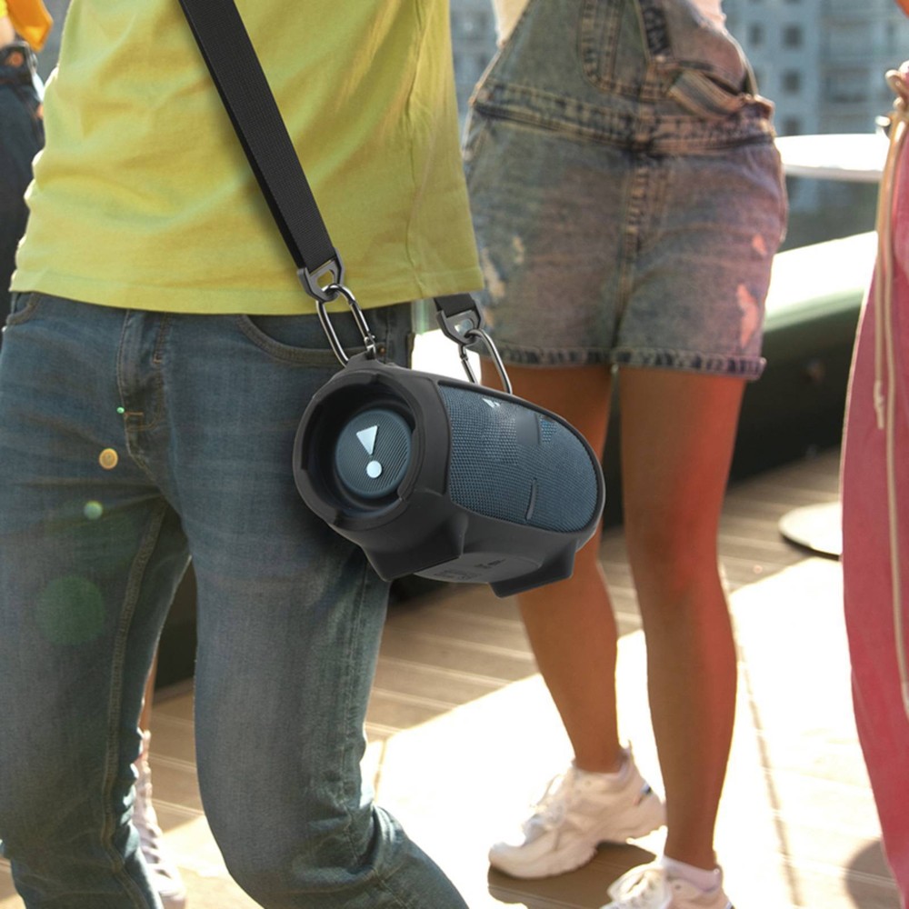 For JBL charge5/5 WiFi Bluetooth Speaker Silicone Protective Case+Shoulder Strap