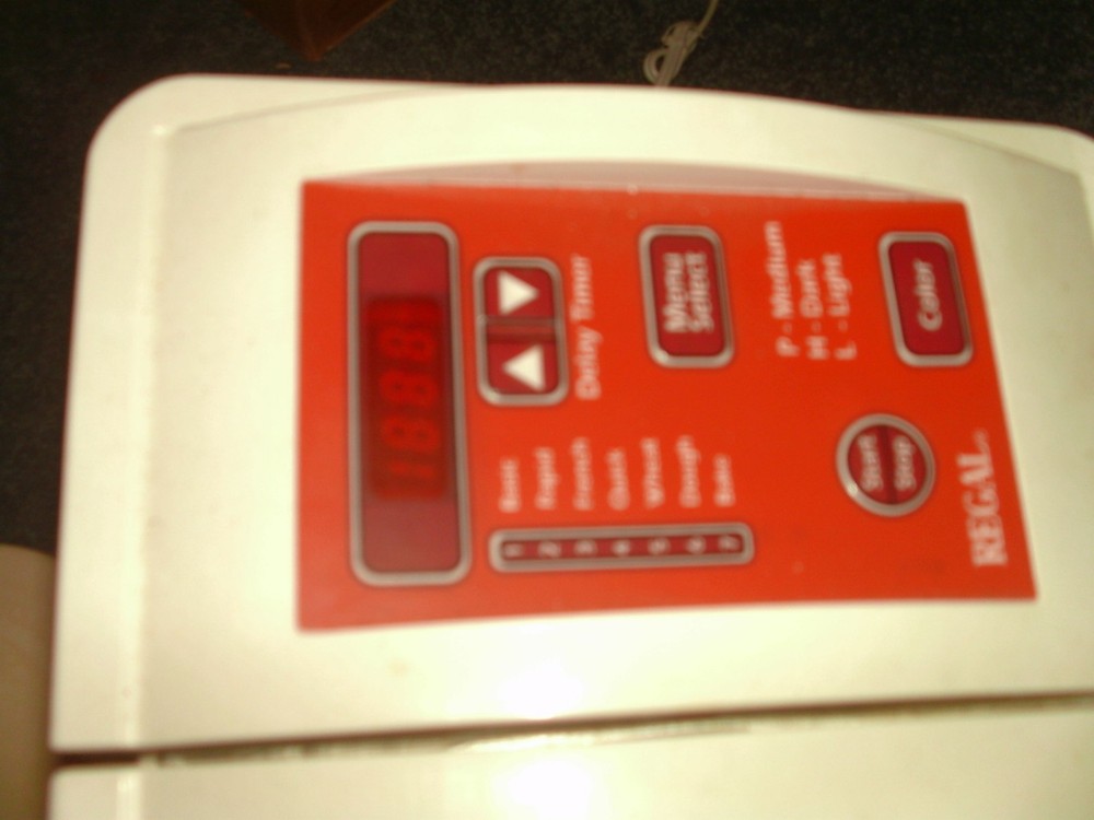 regal bread maker k6726/warmer