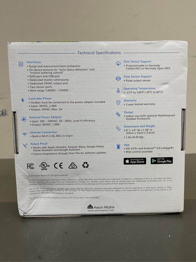 Yardian Pro Smart Sprinkler Controller (6-Zone) – Easy DIY Install, Apple HomeKi