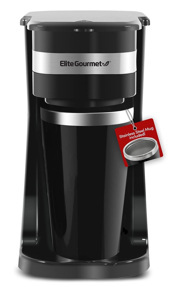 EHC114 Personal Single-Serve Compact Coffee Maker Brewer Includes 14Oz. Therm...