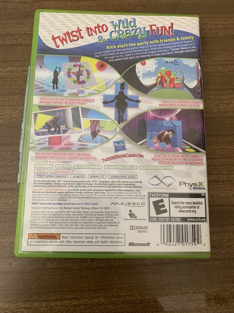xbox 360 kinect censor bar with 4 games WORKING CIB GAMES