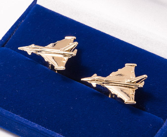 Eurofighter Typhoon Gold Plated Cufflinks