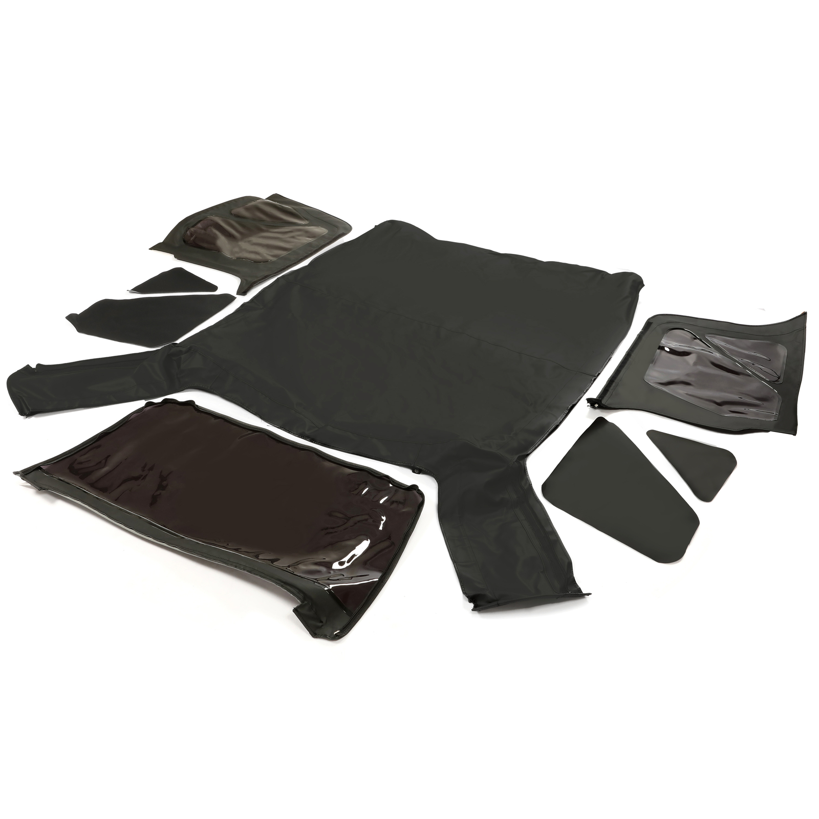 Kojem For 97-06 Jeep Wrangler TJ Soft top Sailcloth Replacement w/Tinted Windows