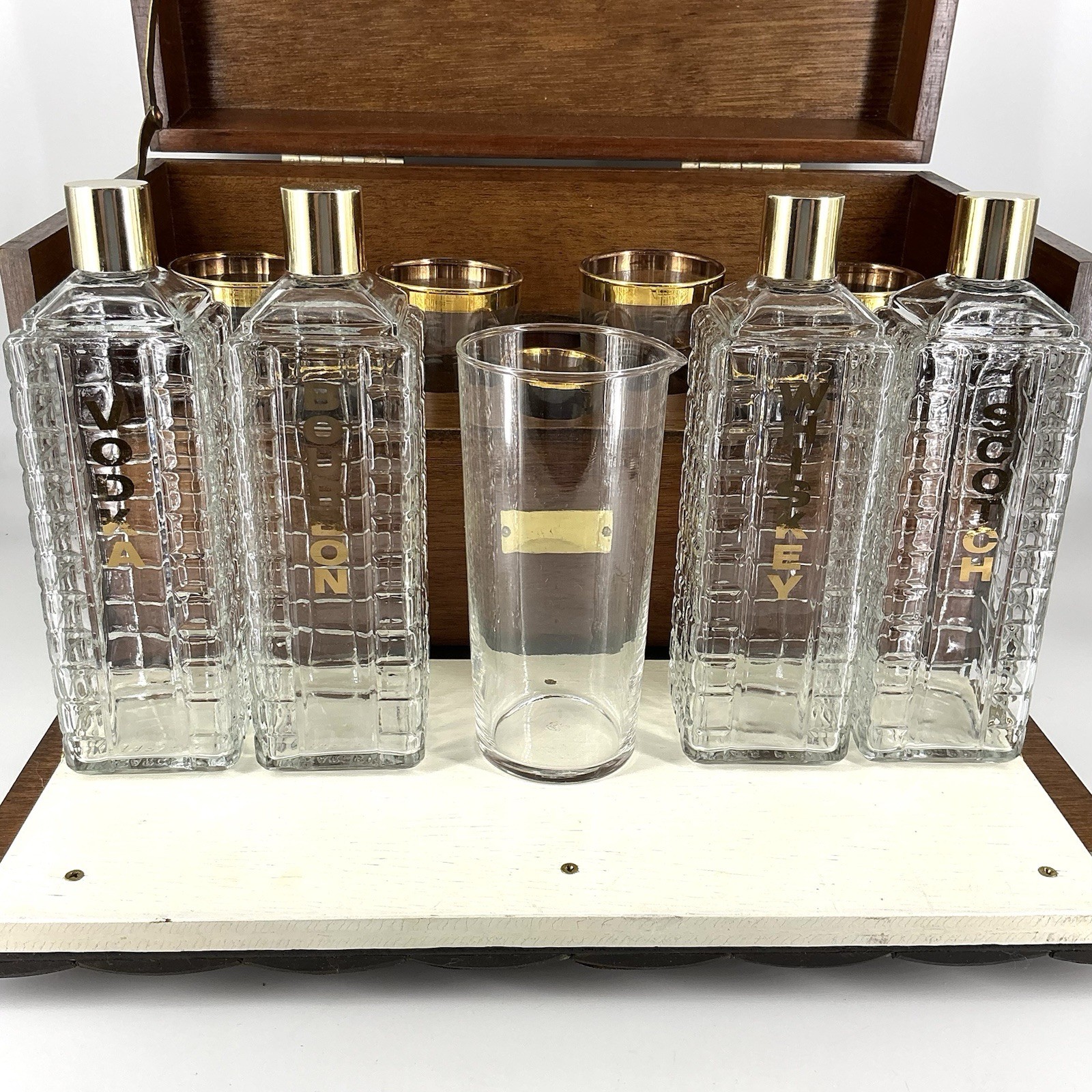 Vintage Midcentury Karoff Mini Bar Faux Books Liquor Cabinet MCM 1950s