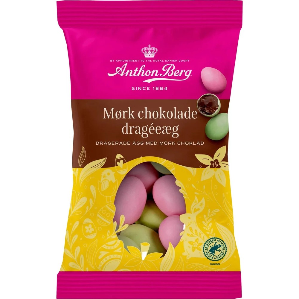 2x Anthon Berg Drageed Chocolate Eggs 80g | Dark Chocolate Easter Candy