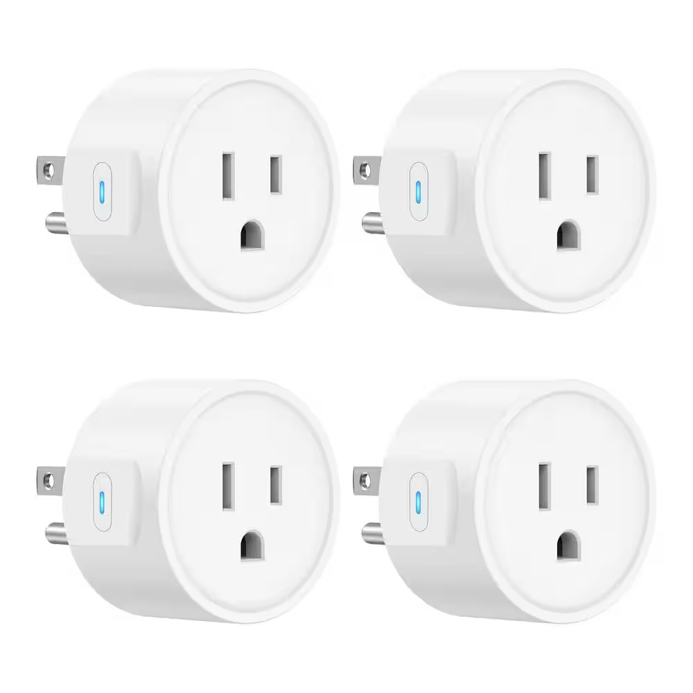 10 Amp 120 Volt Bluetooth Grounding Smart Plug Connector White Voice Control Ale