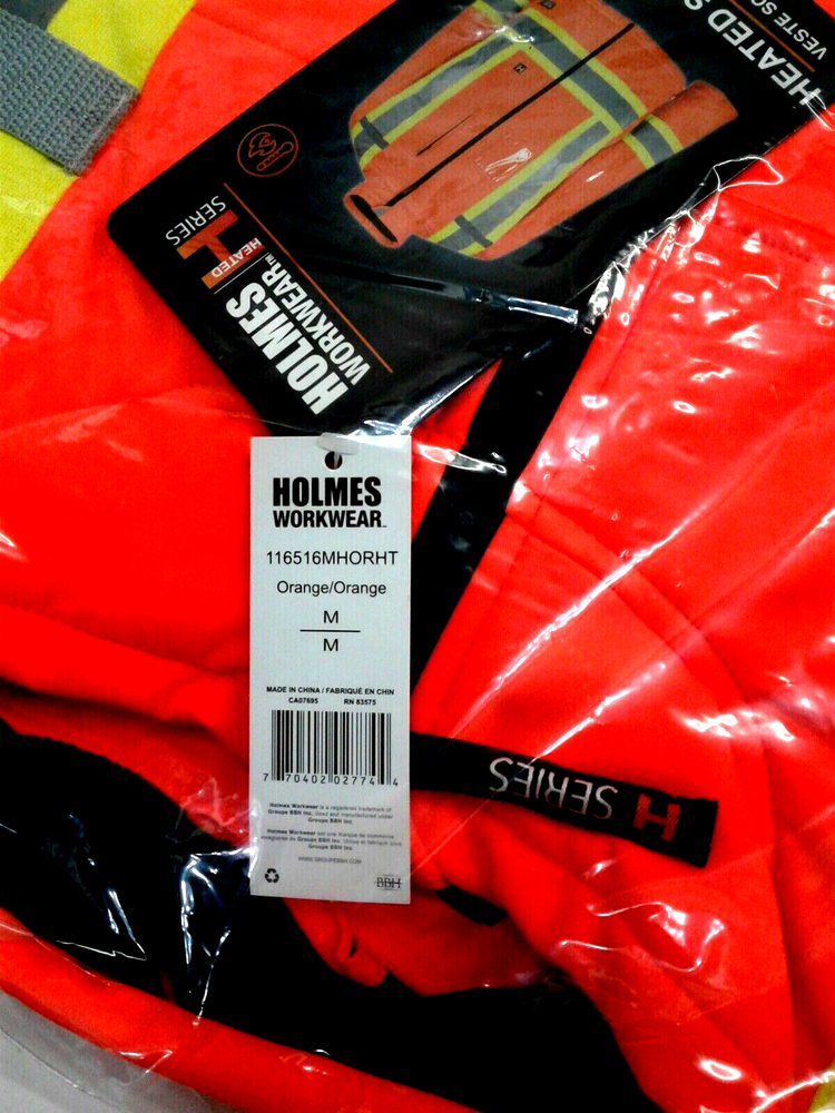 Holmes Workwear 116516MHORHT (M)) Heated Series SoftShell Jacket Orange Medium