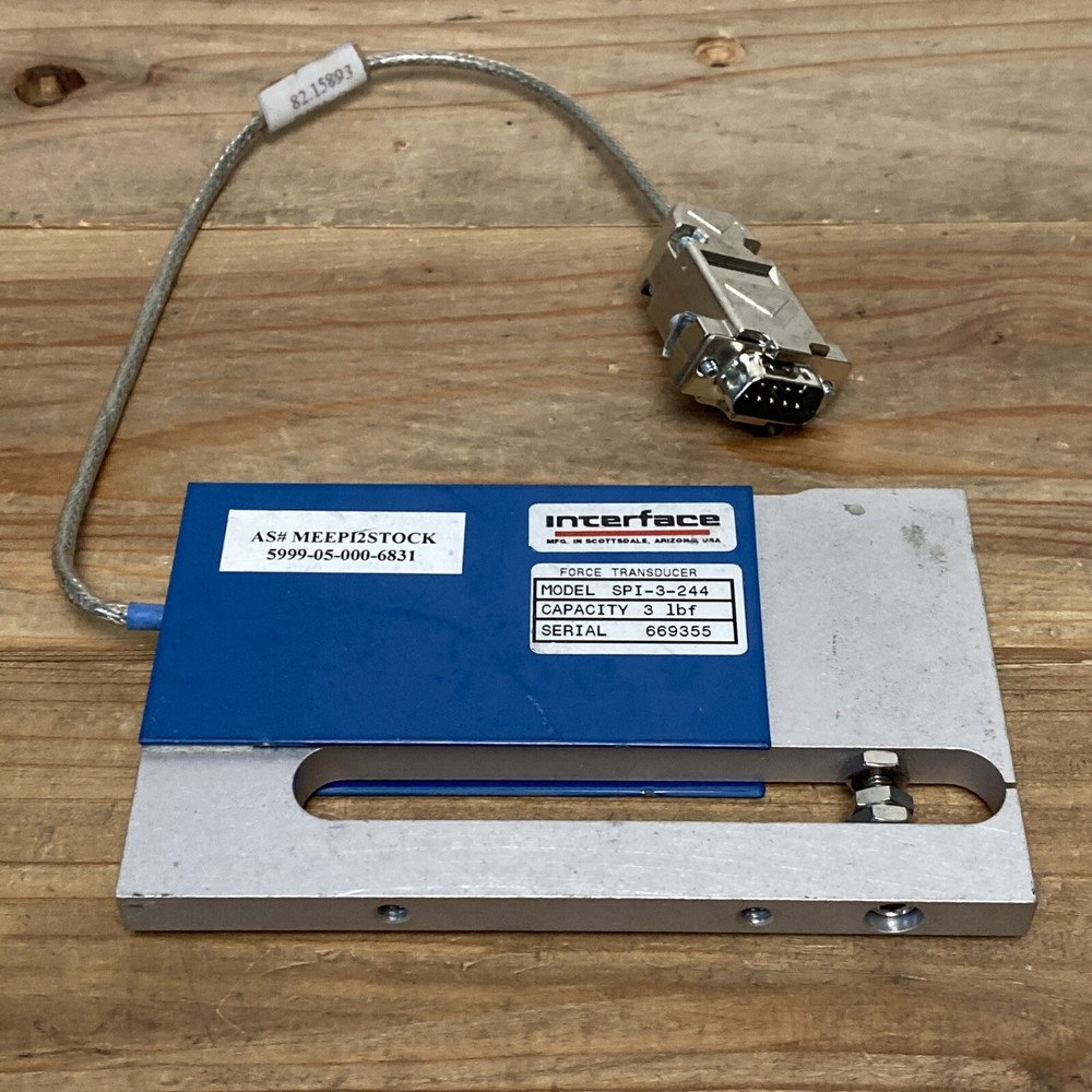 Interface SPI-3-244 Transducer Load Cell 3lbf Used Untested