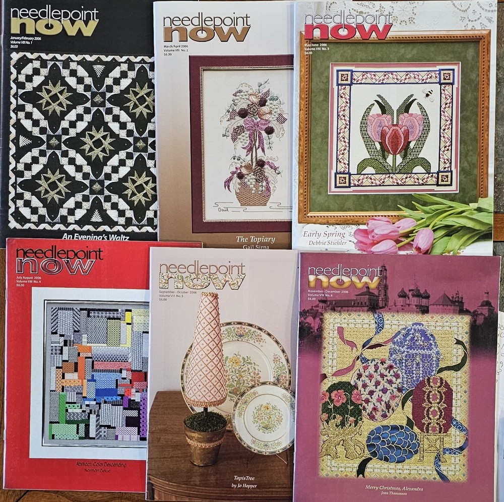 6 Needlepoint Now Magazine Issues Jan-Dec 2006