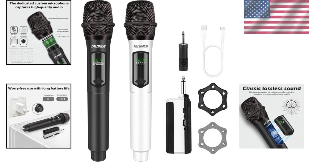 Dual Wireless Karaoke Microphone System