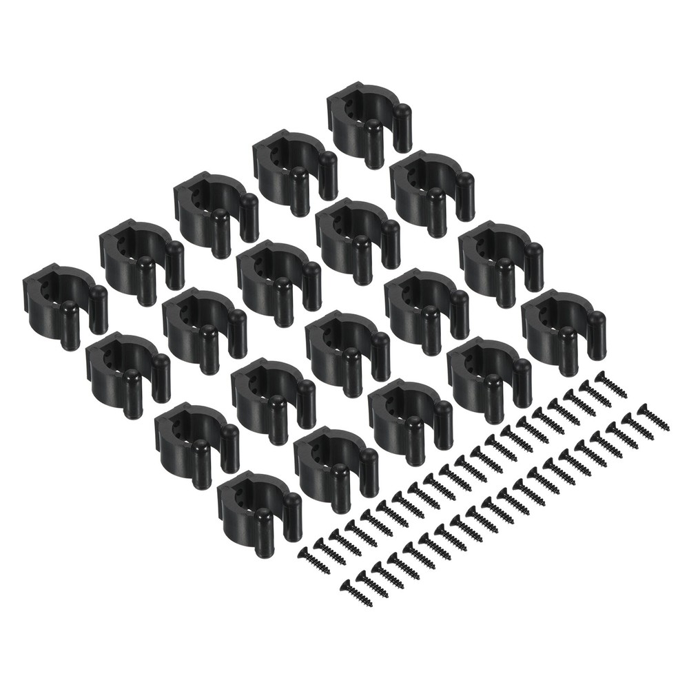 17mm Billiard Slide Detection Clip Holder, 20pcs Plastic, Black