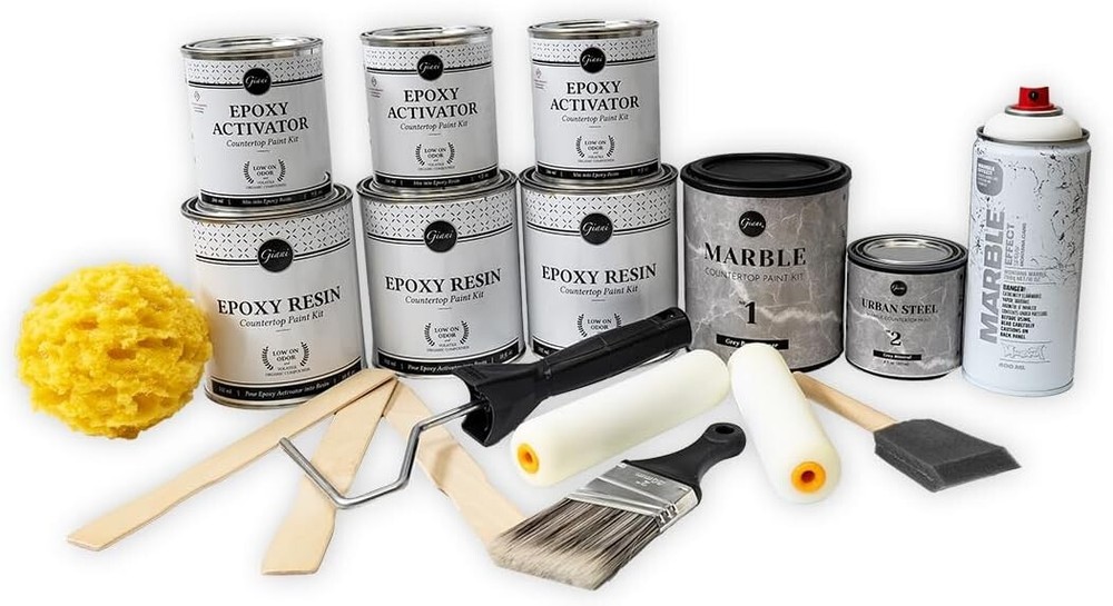 Marble Easy Epoxy Countertop Paint Kit Emperador Grey