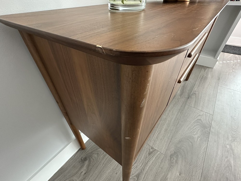 Crate & Barrel Tate Walnut Midcentury Sideboard/Buffet