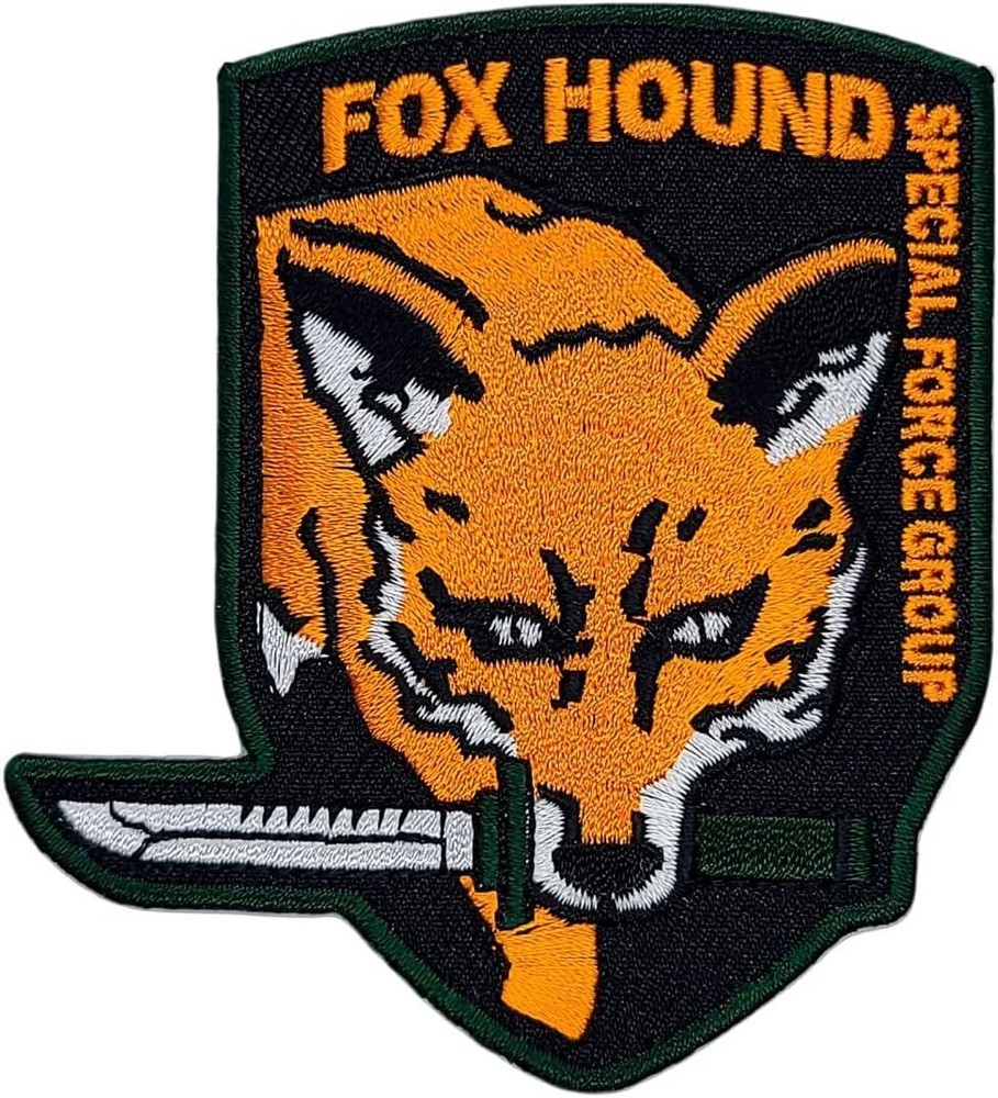 Metal Gear Fox Hound Special Forces Morale Patch | 2PC 3.5" X 3" HOOK BACKING