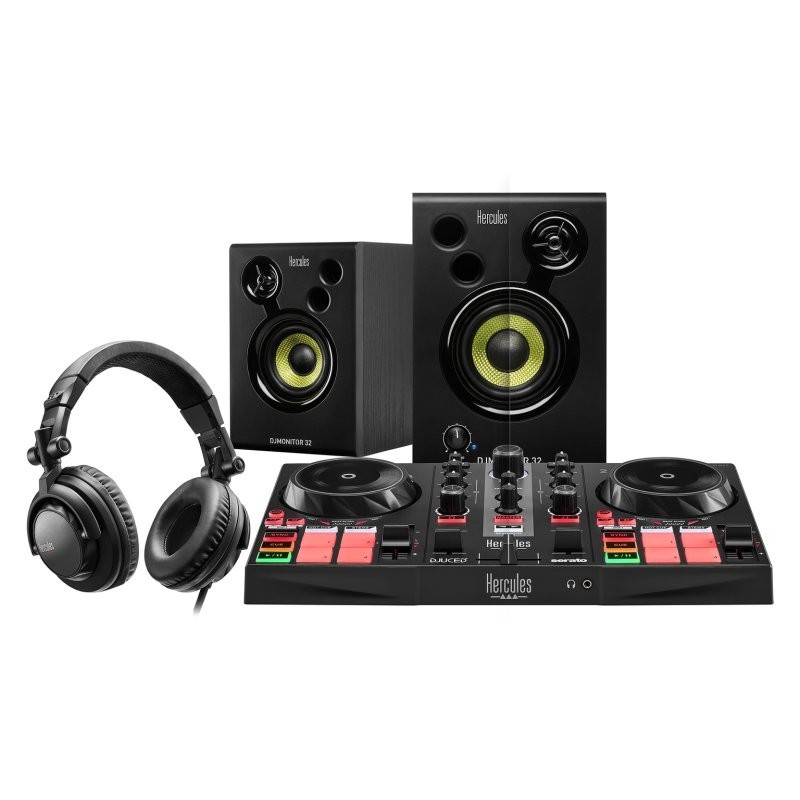 Hercules DJ Learning Kit MK2 w/ Controller, Speakers, Headphones, and Software