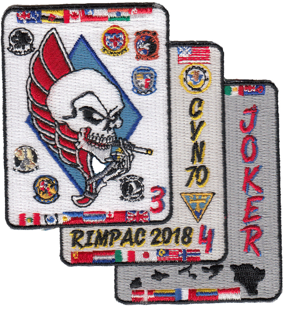 VFA-34 BLUE BLASTERS RIMPAC 2018 JOKER CARD PATCH