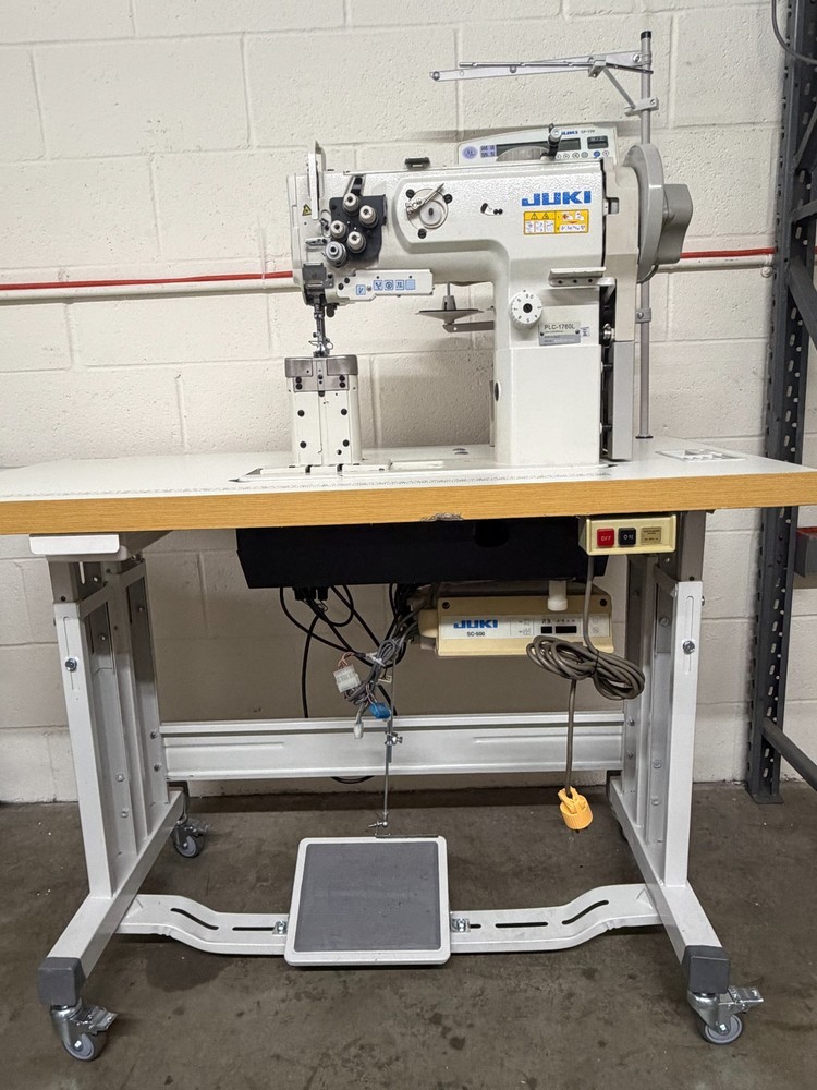 Pre-owned JUKI PLC 1760 Double Needle Post-Bed Walking Foot sewing Machine
