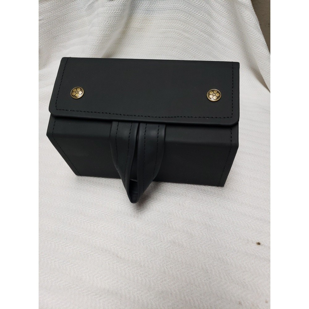 Eyewear Storage Travel Case Black with white sections