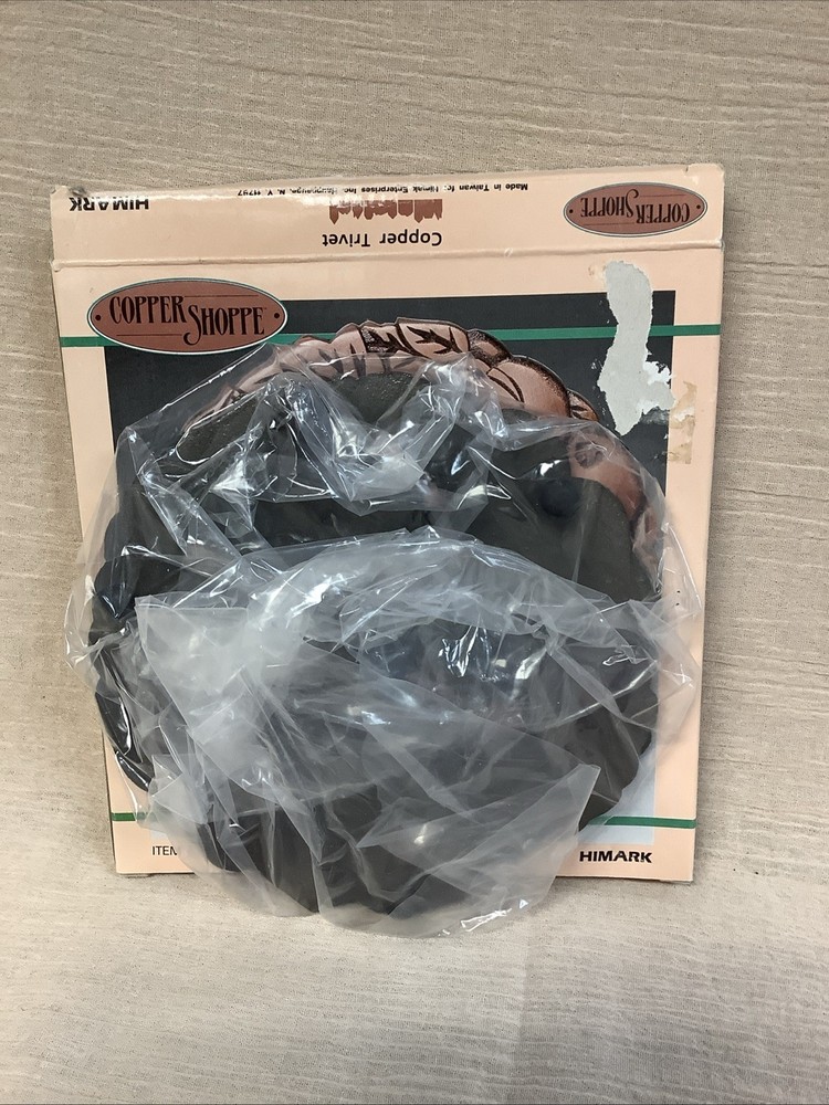 COPPER SHOPPE Fruit Bouquet Footed Copper TRIVET In Box