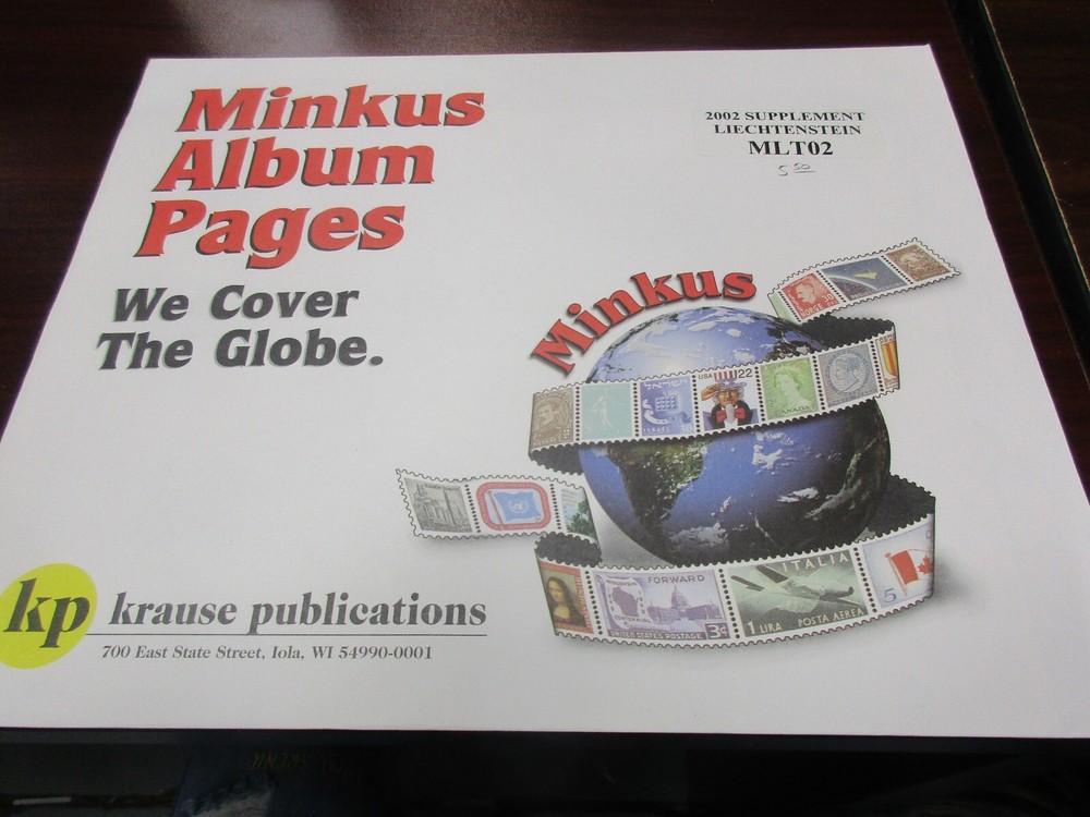 "MINKUS" ALBUM PAGES 2002 SUPPLEMENT LIECHTENSTEIN #MLT02  W/FREE SHP.