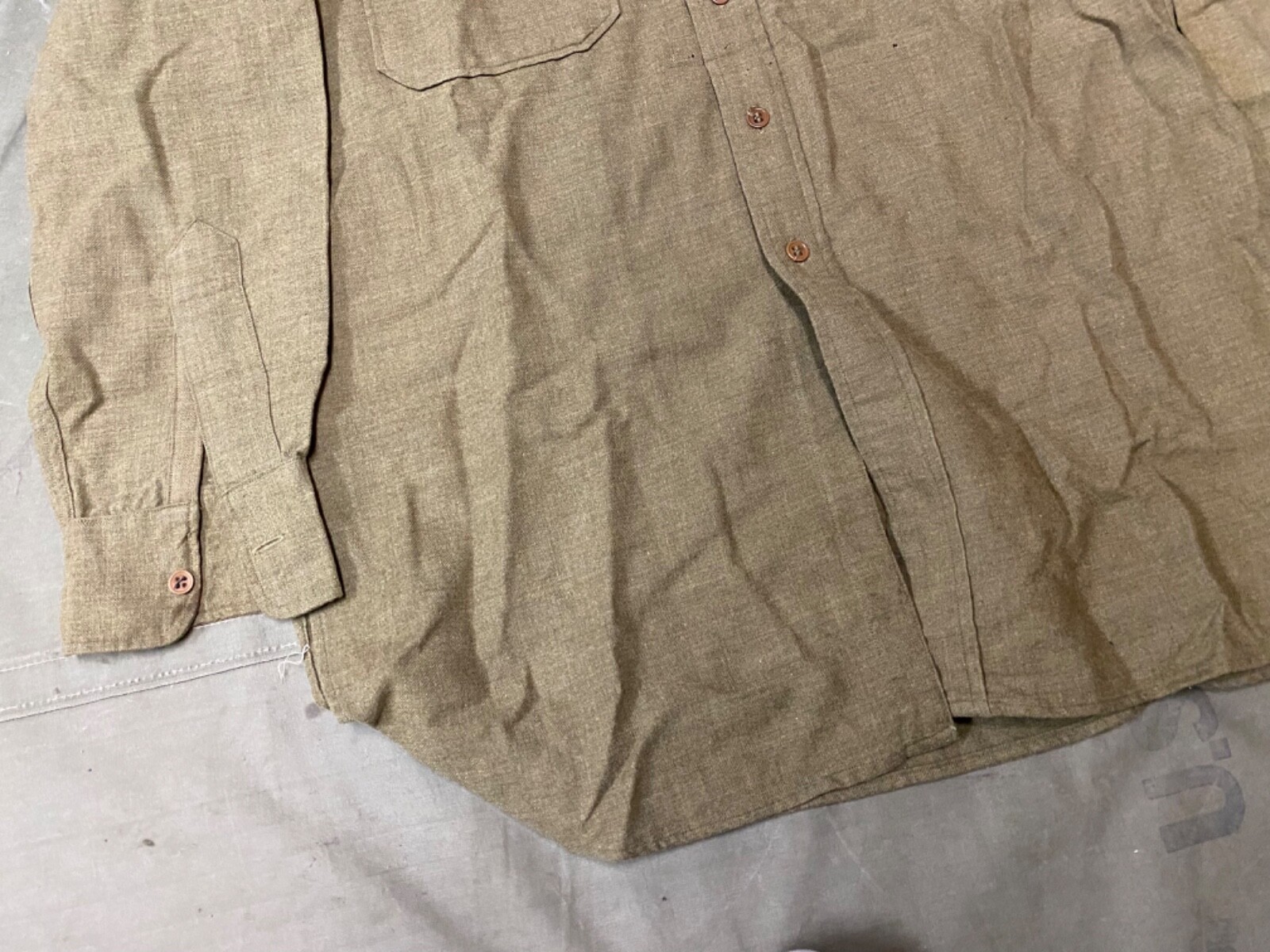 ORIGINAL WWII US ARMY M1937 M37 WOOL COMBAT FIELD SHIRT- LARGE 44R