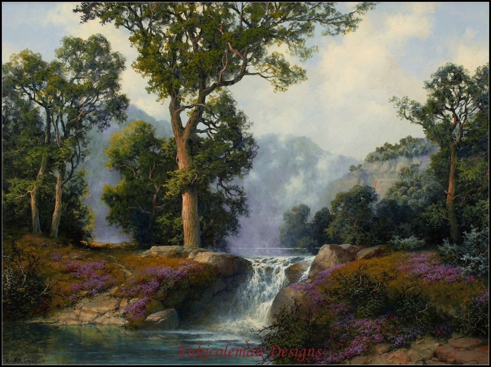 Counted Cross Stitch Pattern*Chart Needlework Crafts DIY-Big Spring Falls