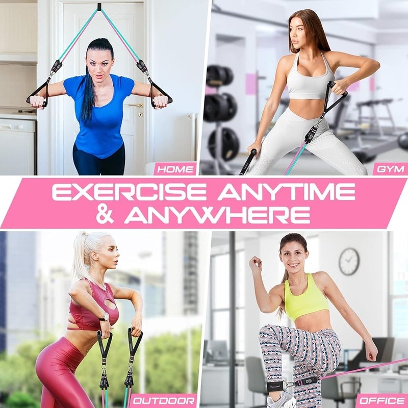 Adjustable Resistance Bands Set 5 Levels Exercise Strength Training Accessories