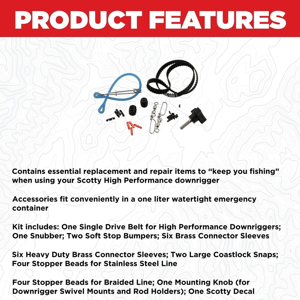 Scotty #1159 High Performance Downrigger Accessory Kit - Black