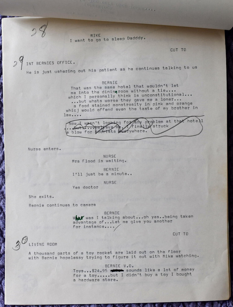 1970 " Bernard Morgan, D.D.F. " Original Screenplay Script