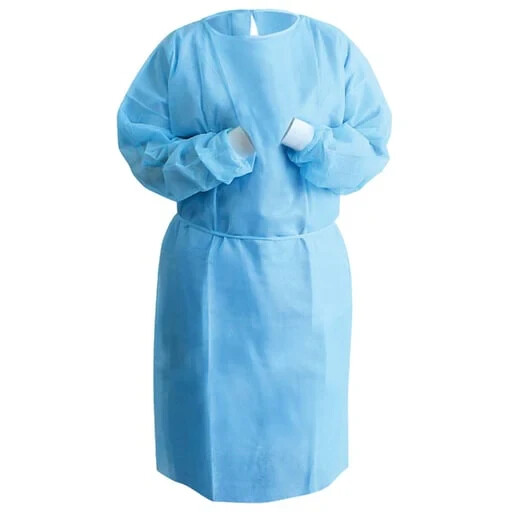Disposable Isolation Gowns with Elastic Cuffs -Universal Size, Level 2, 100/case