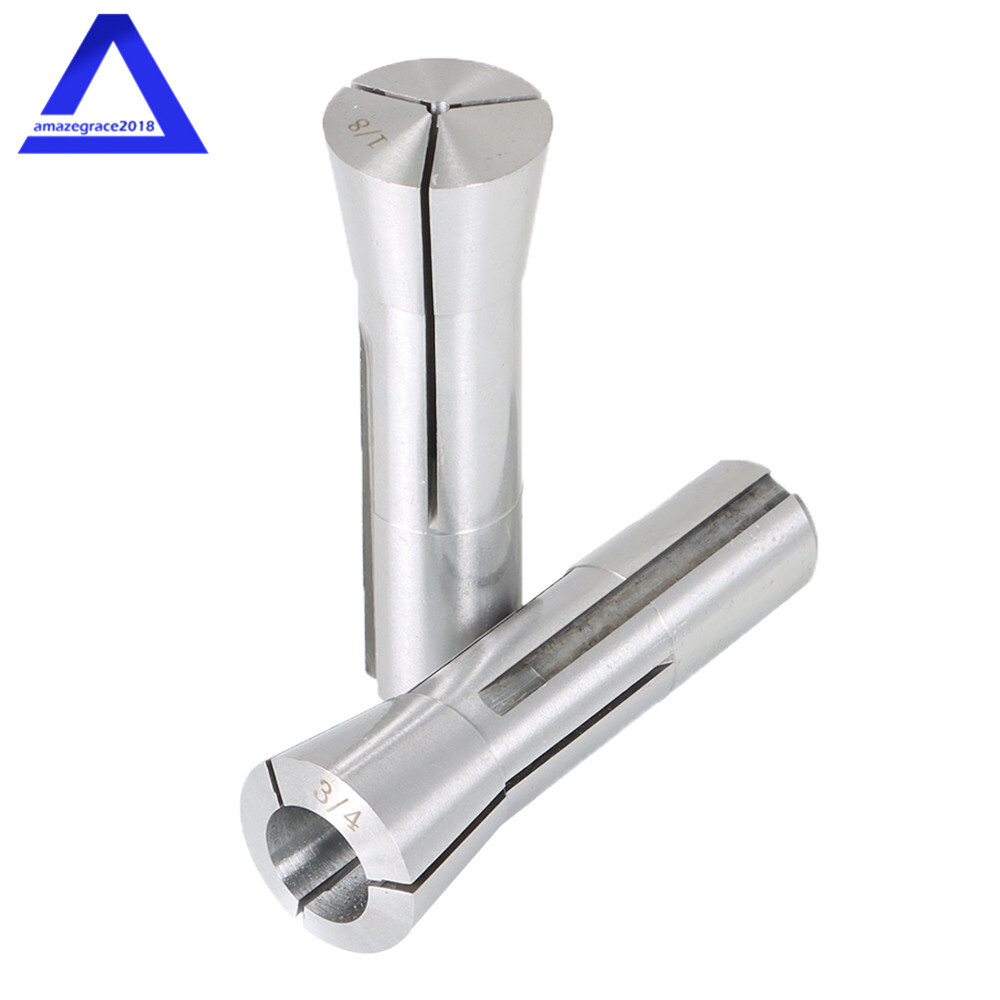 6Pcs 1/8" 1/4" 3/8" 1/2" 5/8" 3/4" Precision R8 Collet Set Mill Chuck Holder Kit