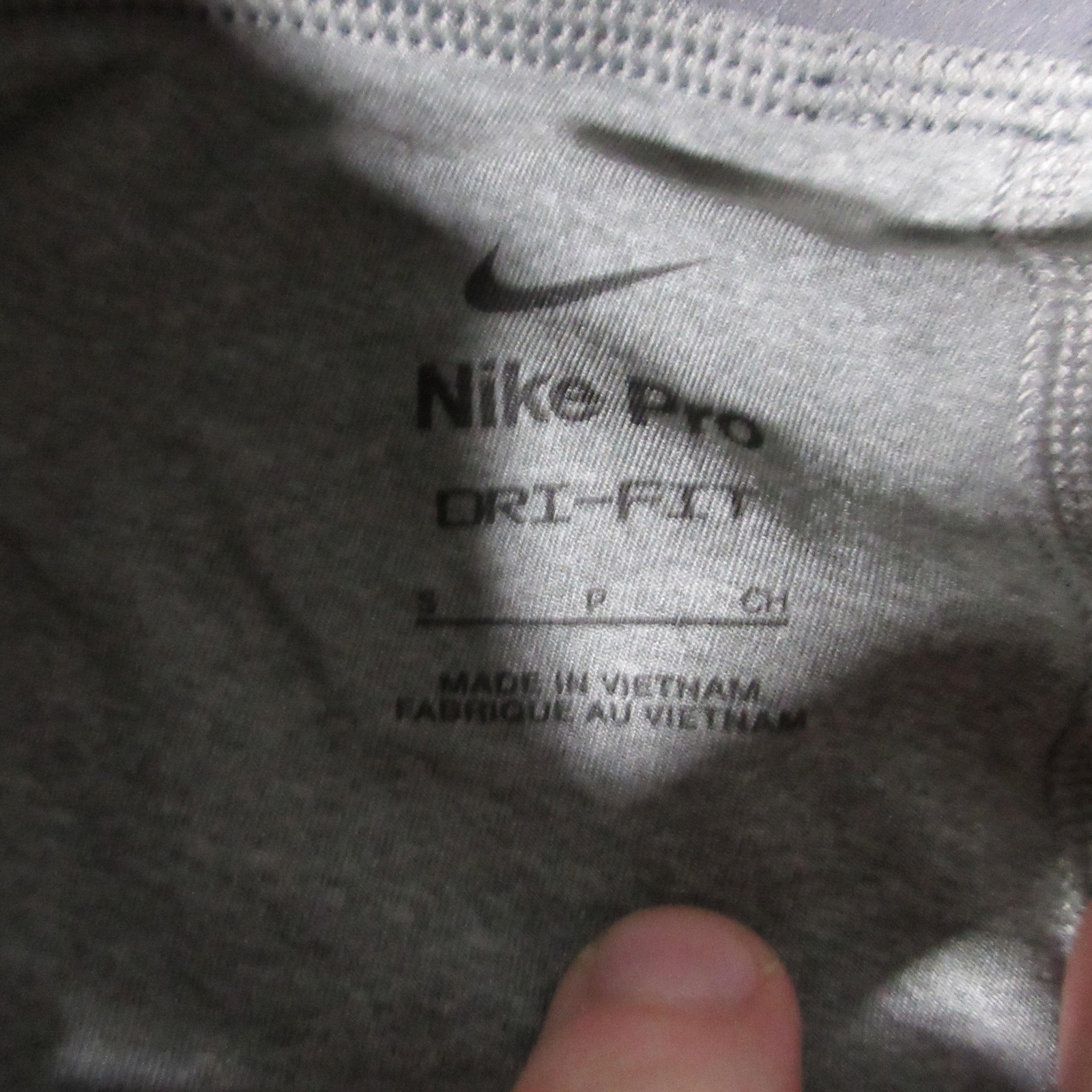 Nike Pro Dri-FIT Compression Pants Small Gray Logo Men’s Tight Athletic Tights