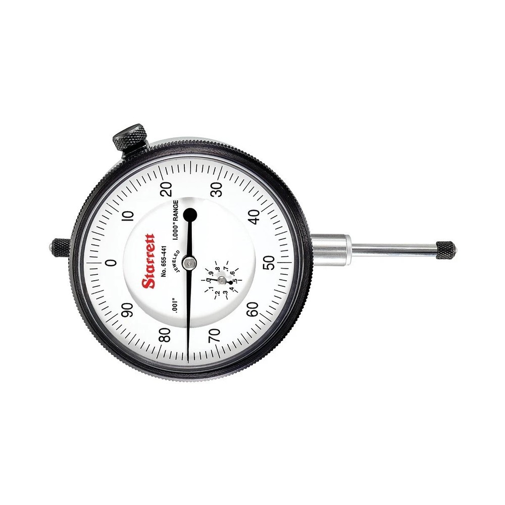 Starrett 655-441J Dial Indicator 0-1.000" Range, 0-100