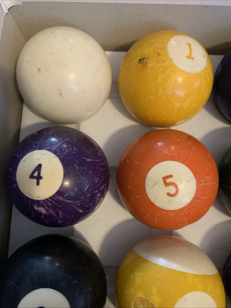 Vintage Billiards Pool Ball Complete Set