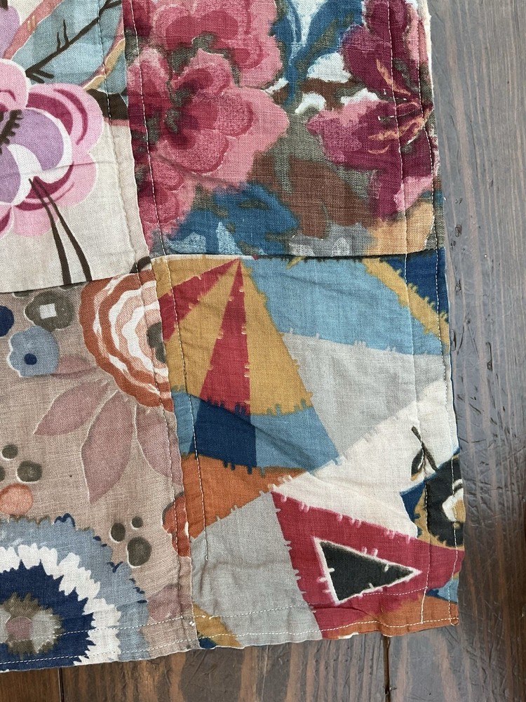 Double Sided Patch Quilt, Machine Sewn, Excellent Condition 87 X 64