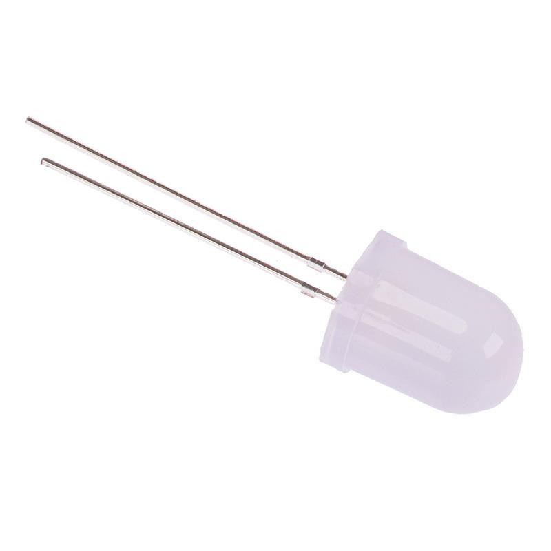 10 x warm white 10mm diffused round LED 120° 3000mcd 3000K